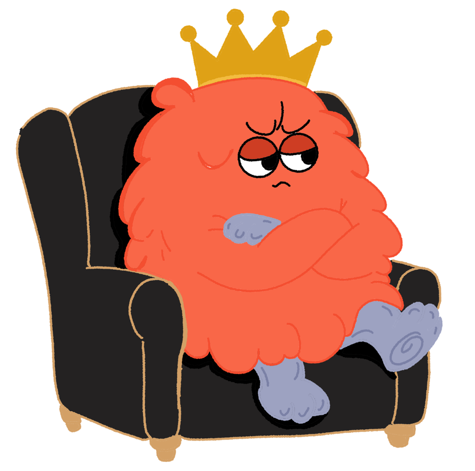 The Main Character — a selfish king on his throne